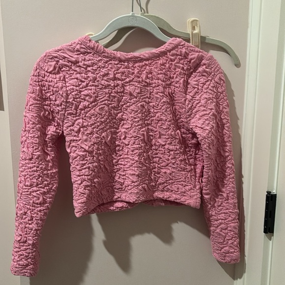 LOVE SHACK FANCY Senina crop cardigan in pink - Picture 5 of 5